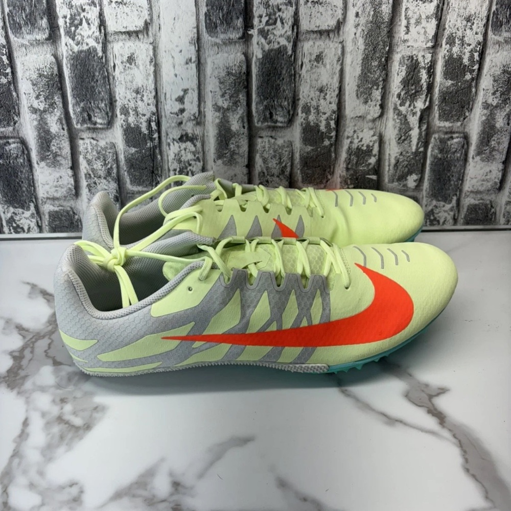 Nike Zoom Rival S 9 Barely Volt Hyper Orange Track Shoes Size 15